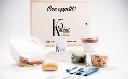 Box repas K5 avec bocaux en verre et couverts réutilisables